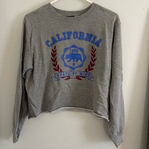 Modern Lux Gray Cropped Sweatshirt